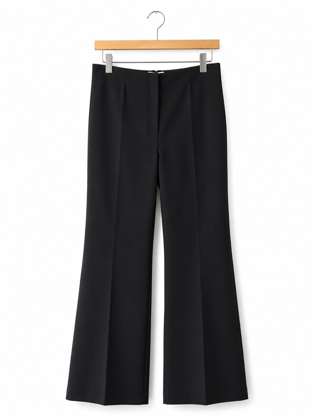 Charles Chang-Lima Black Wide Leg Silk Lined Dress Pants Size 4 Like New